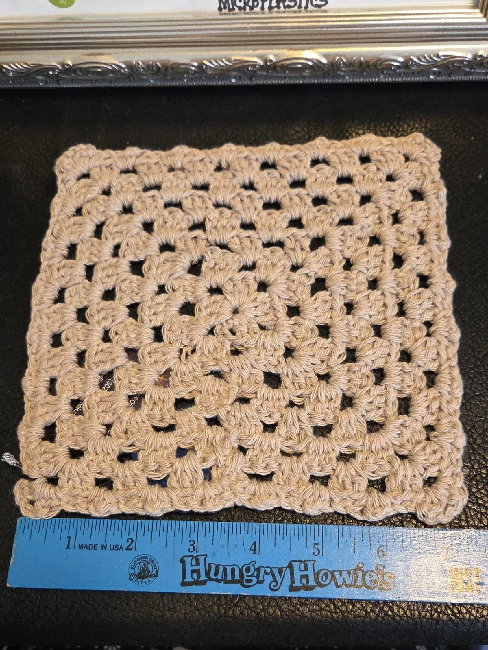 Handmade Cotton Dish/ Wash Cloths in Beige Set Of 4